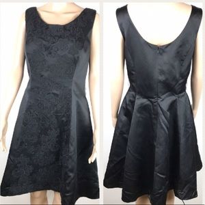 NWT Badgley Mischka black Full dress w/lace